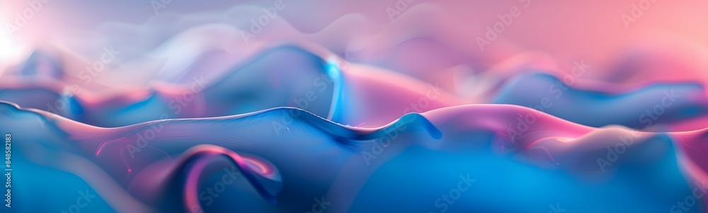 Fototapeta premium Abstract light effect texture blue pink purple wallpaper 3D rendering.