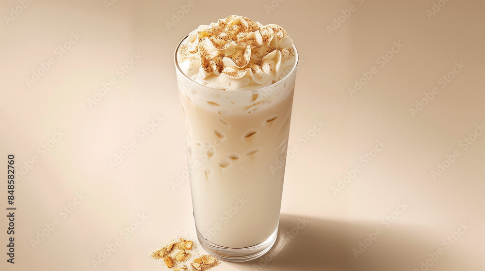 Creamy Chocolate Coffee in Glass Cup Creamy Chocolate Coffee in Glass Cup