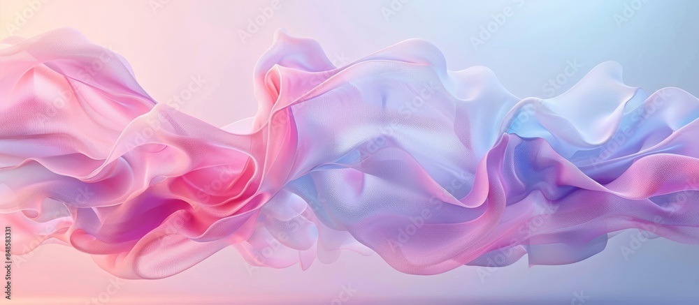 3D render of abstract fluid shapes in pink and light blue gradient, flowing lines in the style of flowing lines. 3D render of abstract fluid shapes in pink and light blue gradient, flowing lines in the style of flowing lines.