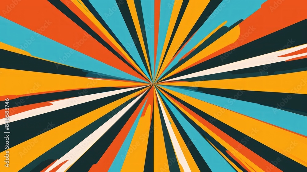 Abstract Colorful Radial Design