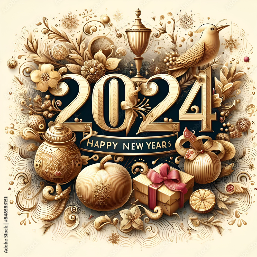 custom made wallpaper toronto digital2024 commemorative illustration.Generative AI