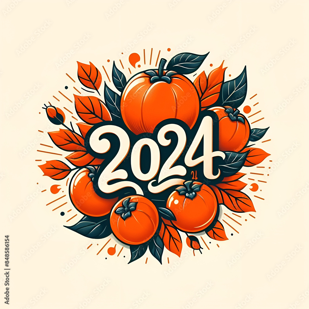 custom made wallpaper toronto digital2024 commemorative illustration.Generative AI