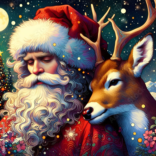 Wallpaper Mural christmas illustration.Generative AI Torontodigital.ca