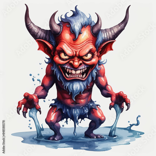 Devil Ilustration Design Very terrifying