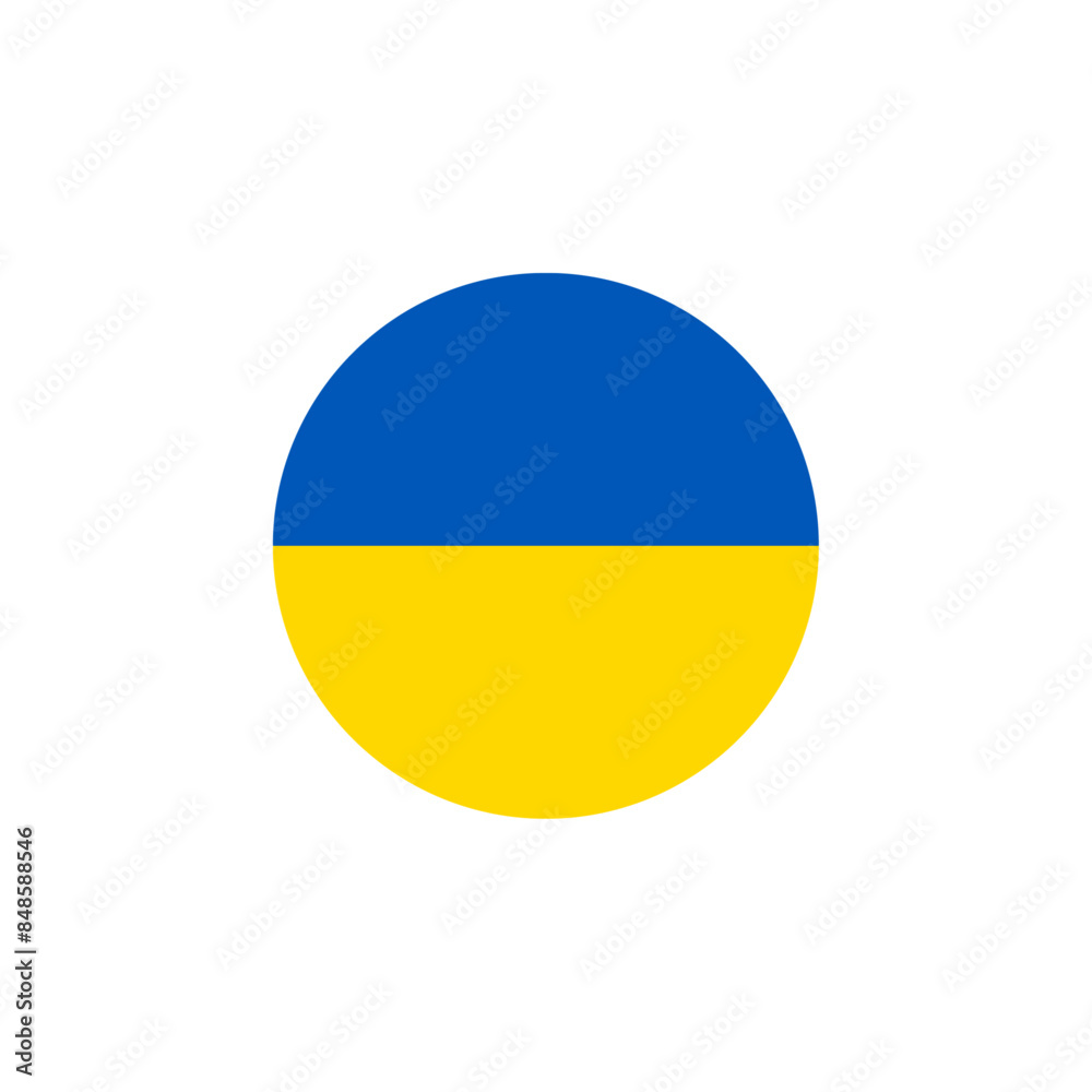 Round Ukraine flag emblem design element Round Ukraine flag emblem design element
