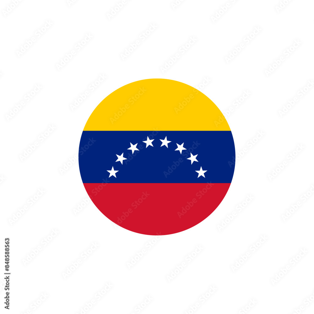 Round Venezuela flag emblem design element Round Venezuela flag emblem design element