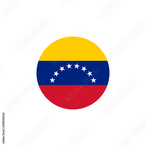 Round Venezuela flag emblem design element