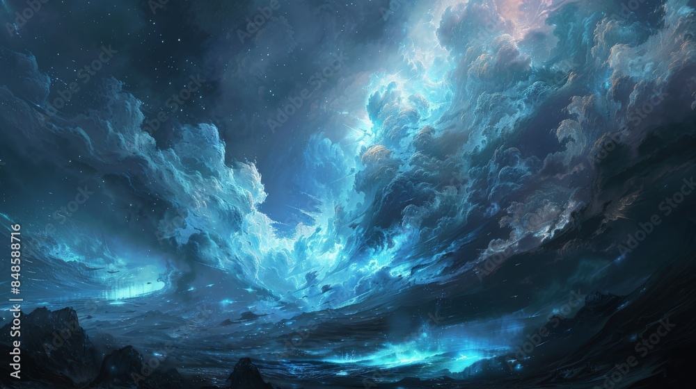 Obraz premium Celestial Sea of Clouds