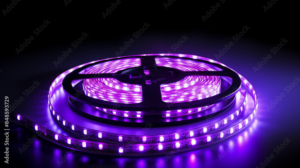 The Enchanting Ambiance: Purple LED Strip Lights for Modern Decor and Vibrant Lighting Solutions. Ideal for lighting product promotions, modern decor inspirations, marketing materials The Enchanting Ambiance: Purple LED Strip Lights for Modern Decor and Vibrant Lighting Solutions. Ideal for lighting product promotions, modern decor inspirations, marketing materials