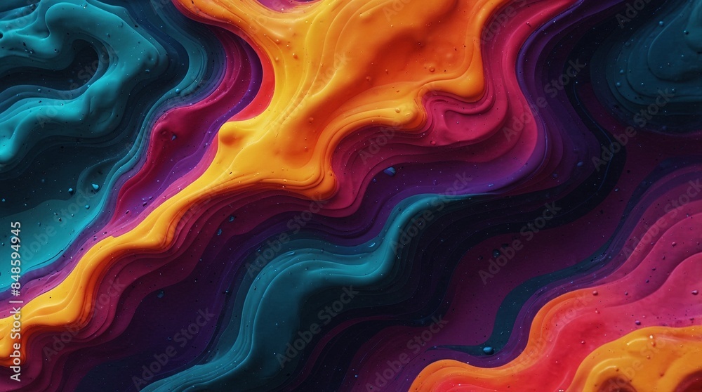 Abstract Fluid Art Featuring Vibrant Colors and Dynamic Swirls in a ...