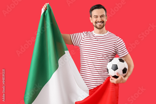 Handsome man with flag of I...