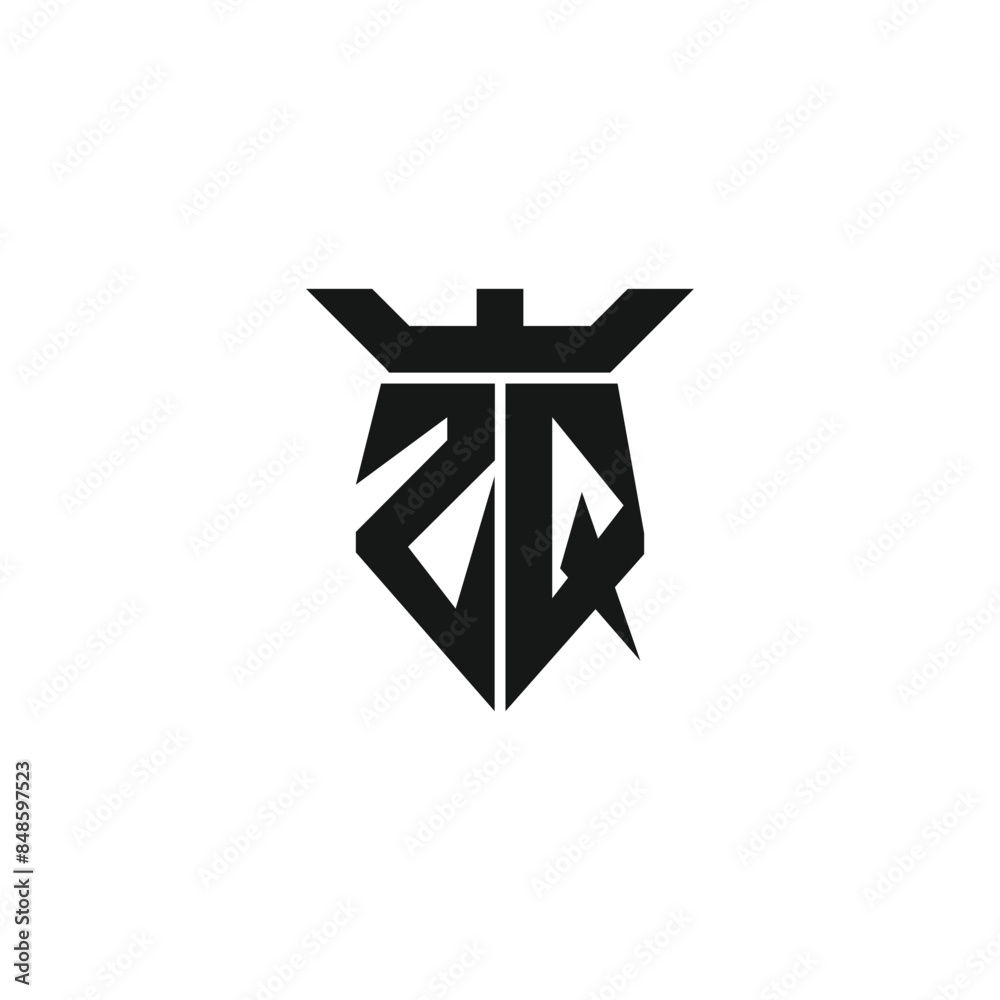 Alphabet letters Initials Monogram logo QZ, ZQ, Z and Q Alphabet letters Initials Monogram logo QZ, ZQ, Z and Q