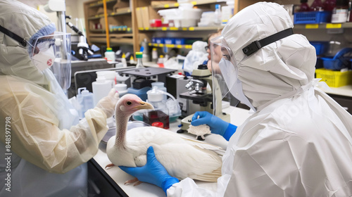 Bird Flu Defense: Researchers in Hazmat Suits Study Poultry