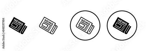 Newspaper icon vector isolated on white background. news paper icon vector