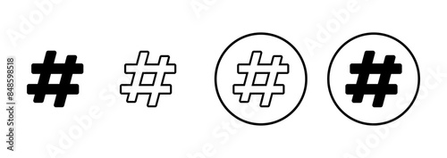 Hashtag icon vector isolated on white background. hashtag vector icon