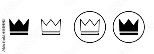 Crown Icon vector isolated on white background. Crown symbol. Crown vector icon