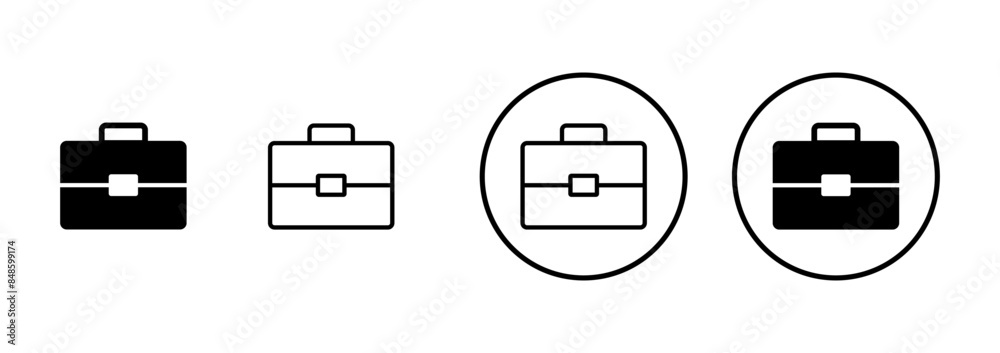 Briefcase icon vector isolated on white background. Briefcase vector icon Briefcase icon vector isolated on white background. Briefcase vector icon