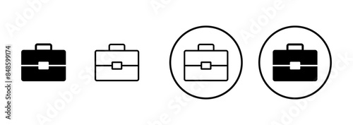 Briefcase icon vector isolated on white background. Briefcase vector icon