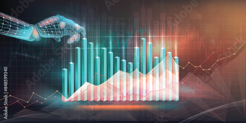 Abstract infographics on the topic of investment and stock market.