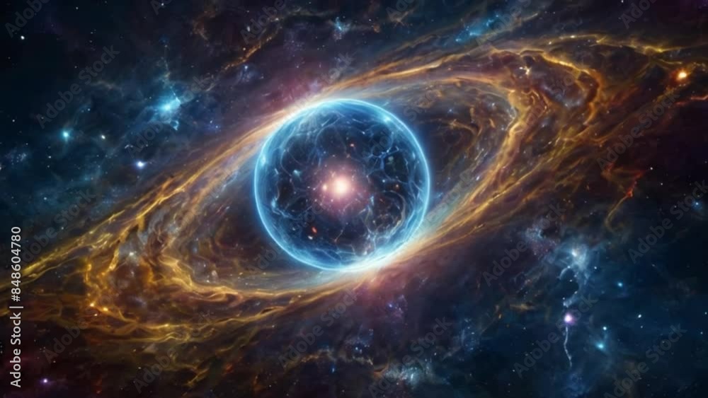 a holographic planet in space galaxy background a holographic planet in space galaxy background