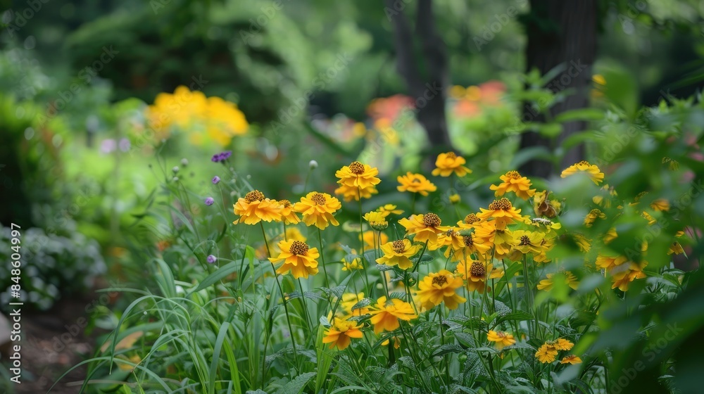 Yellow blooms in the garden Yellow blooms in the garden