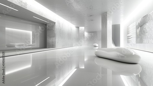 Modern and Sleek Art Gallery Scene