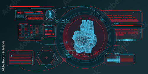 Sci-fi medical research program interface.
