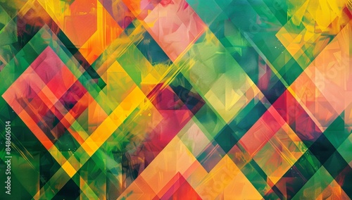 vibrant and dynamic background featuring an array of geometric shapes