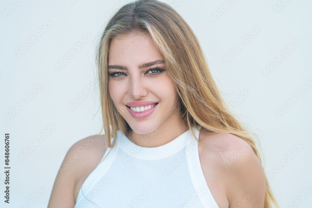Smiling face. Female face happy portrait. Close up portrait of young happy smiling girl. Young woman smiling with teeth, looking in camera with happy face expression. Smiling female portrait. Smiling face. Female face happy portrait. Close up portrait of young happy smiling girl. Young woman smiling with teeth, looking in camera with happy face expression. Smiling female portrait.