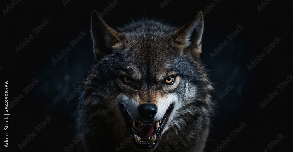 Fototapeta premium portrait of a wolf