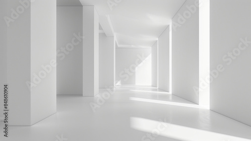 White Background in Minimalistic Art Gallery