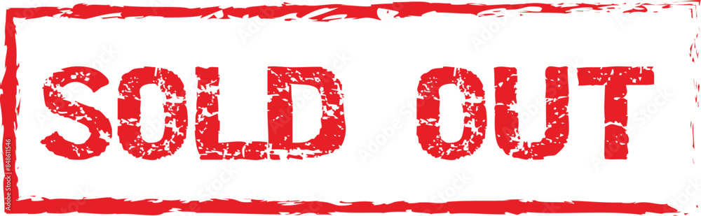 Sold out stamp. Red rubber stamp of Sold Out logo for template decoration on the transparent background. Sold out stamp. Red rubber stamp of Sold Out logo for template decoration on the transparent background.