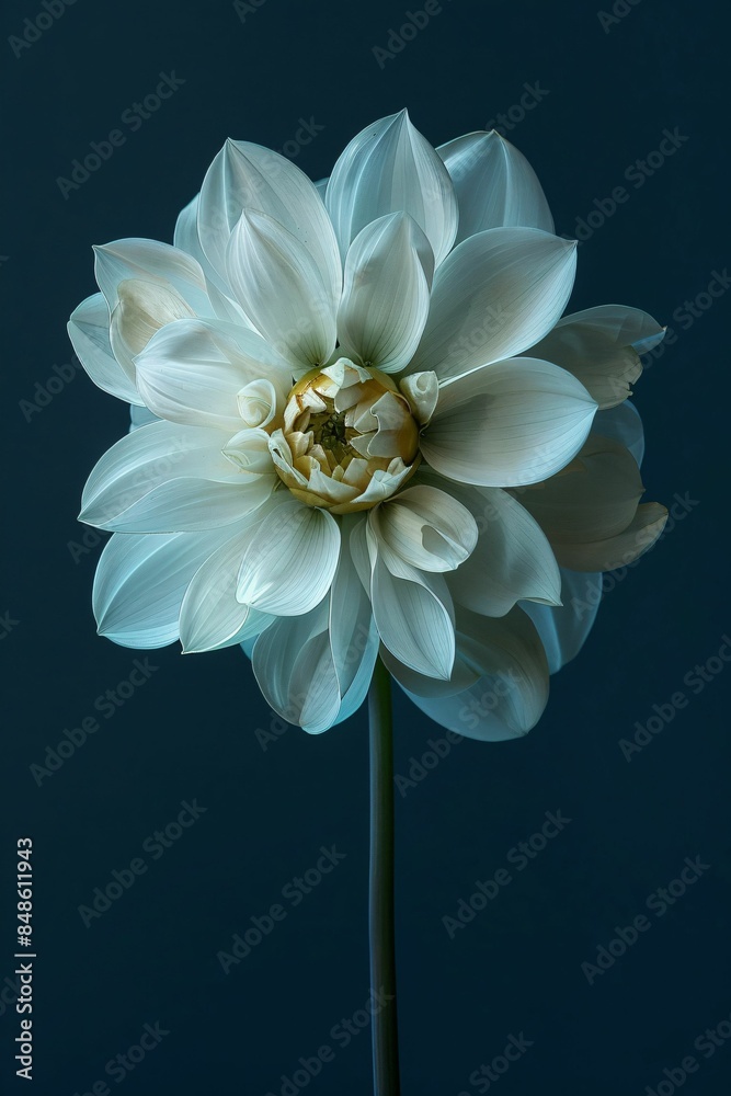 Elegant white flower against a dark background Elegant white flower against a dark background