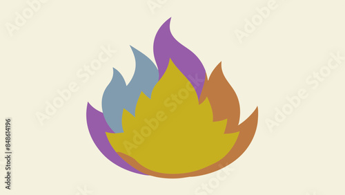 Fiery flames illuminate the darkness. Blazing fire against a dark backdrop. Flames flicker against a dark backdrop.