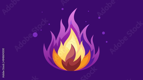 Fiery flames illuminate the darkness. Blazing fire against a dark backdrop. Flames flicker against a dark backdrop.