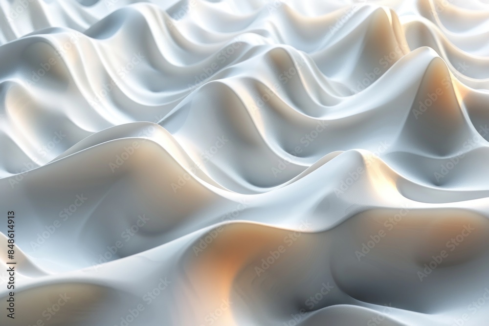 Obraz premium Abstract White and Grey Wavy Background