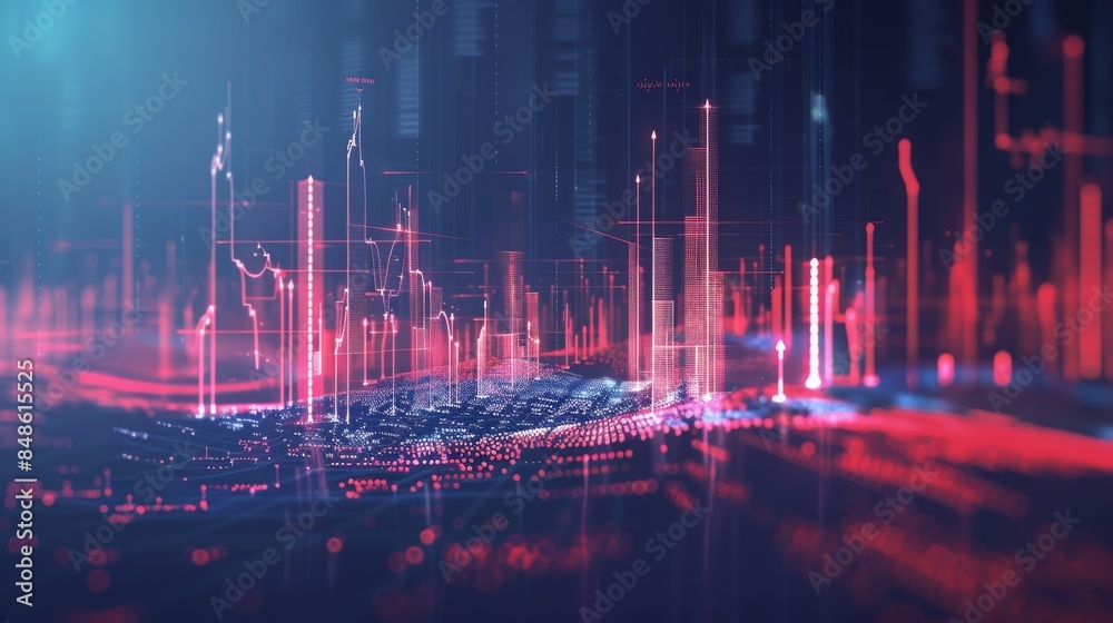 Financial analysis concept. Charts and graphs illustrating market dynamics and investment strategies Financial analysis concept. Charts and graphs illustrating market dynamics and investment strategies