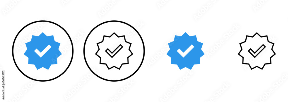 verified icon set. verification check mark. approved icon verified icon set. verification check mark. approved icon
