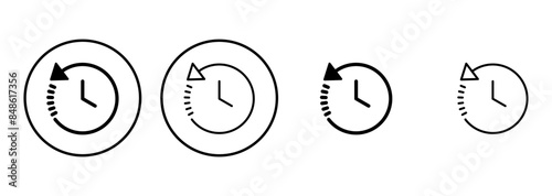 History icon set. recent event history