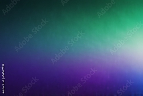 Blurred color gradient purple green blue grainy color gradient background dark abstract backdrop banner poster card wallpaper website header design