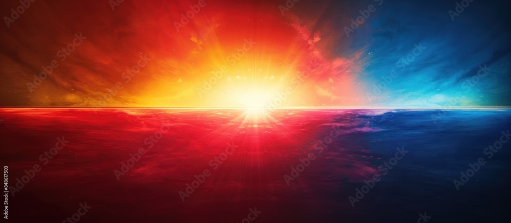 Obraz premium Sunrise over a Split Sky
