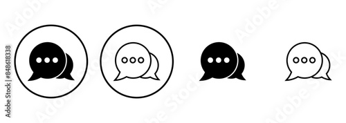 Chat icon set. speech bubble icon. comment icon vector. message. contact us