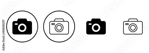 Camera icon set. photo camera icon. camera photography icon.