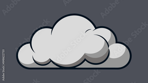Weather app icon, cloud on the background. Weather app symbol representing a weather-related feature or application.