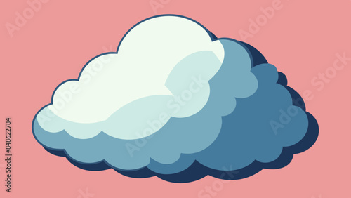 Weather app icon, cloud on the background. Weather app symbol representing a weather-related feature or application.