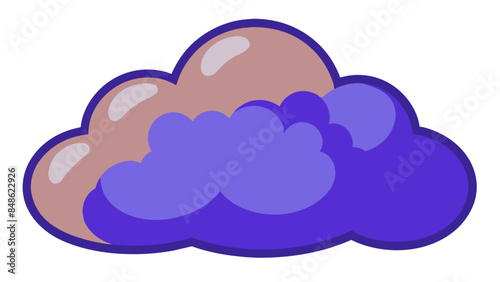 Cloud graphic on the background, Minimalistic cloud shape on the background representing a weather-related feature or application.