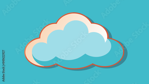 Cloud graphic on the background, Minimalistic cloud shape on the background representing a weather-related feature or application.