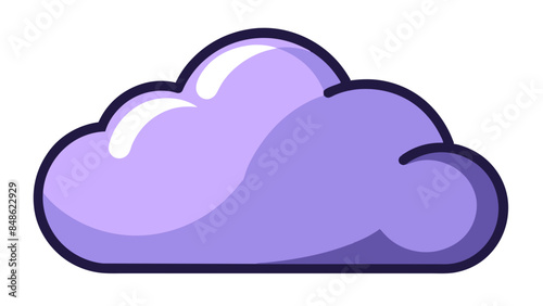 Cloud graphic on the background, Minimalistic cloud shape on the background representing a weather-related feature or application.