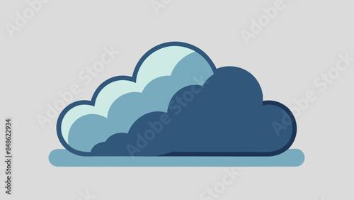 Cloud graphic on the background, Minimalistic cloud shape on the background representing a weather-related feature or application.