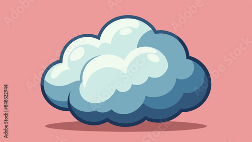Cloud graphic on the background, Minimalistic cloud shape on the background representing a weather-related feature or application.